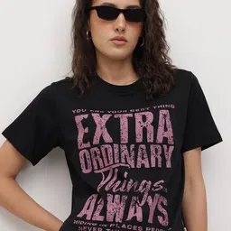 The Roadster Life Co. Typography Printed Relaxed Fit T-shirt-image-53