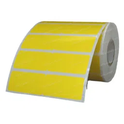 Tudko 40x15 mm 80 GSM 2 UP Self Adhesive Paper Label Yellow (Pack of 2 Pcs) image 3