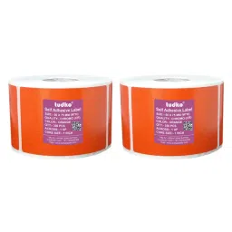 Tudko 50x75 mm 80 GSM 1 UP Self Adhesive Paper Label Orange (Pack of 2 Pcs)-picture-46
