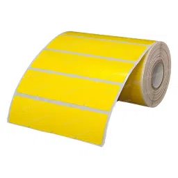 Tudko 25x25 mm 80 GSM 4 UP Self Adhesive Paper Label Yellow image 3