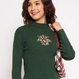 CLAPTON Women Embroidered Woollen Pullover Sweaters-picture-20