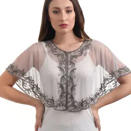 JEDCO Women Embroidered Crop Shrug-image-34