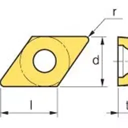 korloy KOERLOY Turning Insert DCMT070204-HMP Grade NC3220 image 2