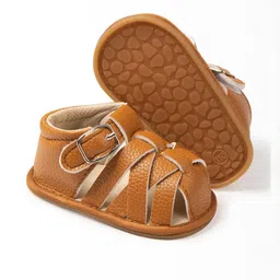 NESKA MODA Unisex Brown Sandals image 2