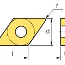 korloy KOERLOY Turning Insert DNMG150608-B25 Grade NC3220 image 2