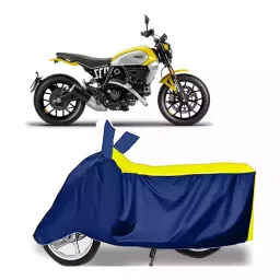 Auto Pearl Bike Cover for Ducati Scrambler (Yellow & Blue)-picture-18