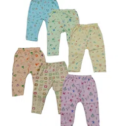 PALMLON Infants Pack Of 6 Printed Relaxed Fit Track Pants-picture-51