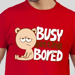 Greylongg Men Typography Printed Round Neck Cotton T-shirt image 2