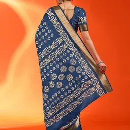 Anouk Rustic Ethnic Motifs Zari Silk Blend Sungudi Saree image 3