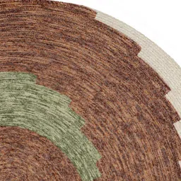 BELLA TRUE Green & Rust Printed Cotton Dhurries image 3