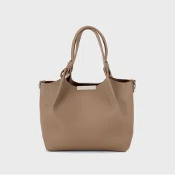 Twenty Dresses by Nykaa Fashion Beige Textured Solid Double Handle Sling Bag (Set of 2)-picture-35