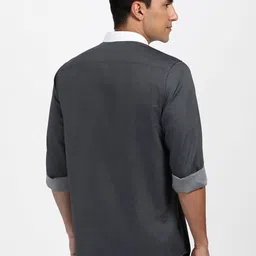 Peter England Casuals Slim Fit Horizontal Striped Spread Collar Cotton Casual Shirt image 3