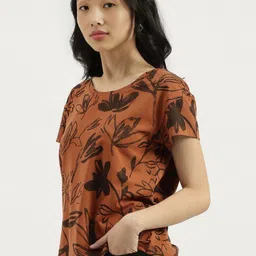 United Colors of Benetton Floral Printed Round Neck Regular Fit T-shirt image 2