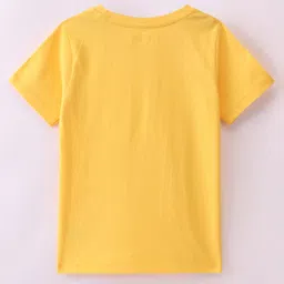 BLUSHES 100% Cotton Halloween Theme Half Sleeves Cute Ghost Printed Tee - Yellow image 3