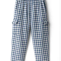 Ollypop Textile Woven Full Length Trouser Pant With Checks - Blue image 2