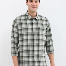 Allen Solly Men Custom Spread Collar Tartan Checked Cotton Casual Shirt-picture-30