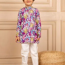 Jilmil Boys Floral Printed Kurta with Pyjama image 5