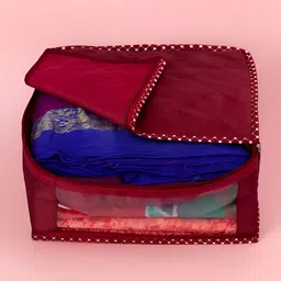 Fessist Maroon 8 Pieces Quilted Suit Organisers image 2