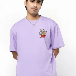BDSQUARE Men Graphic Printed Round Neck Cotton Oversized T-shirt-picture-36