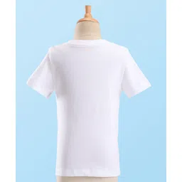 Babyhug Woven Full Sleeves Stretch Party Suit & T-Shirt with Text Print - White & Salmon Pink image 4