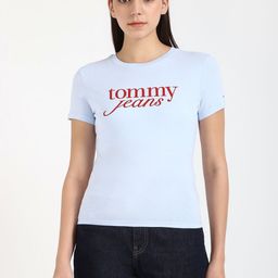 Tommy Hilfiger Women Typography Slim Fit T-shirt-picture-39