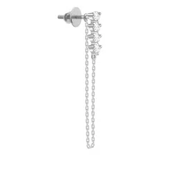 GIVA 92.5 Sterling Silver Rhodium-Plated Zircon Studded Evangeline Dangler Drop Earrings image 5