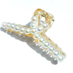 Axpro Women Set of 2 Rectangular and T-Shape Pearls Claw Clip image 2