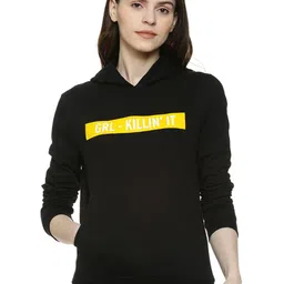 Campus Sutra Women Printed Hooded Sweatshirt-image-92