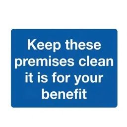 Color World Express Premises Clean Warning Signage Vinyl Type 11.5x15 inch (Pack of 2)-picture-20