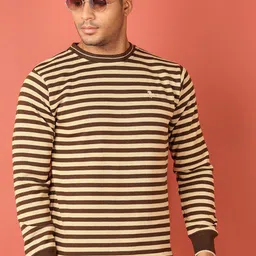 V-Mart Men Striped Round Neck Pullover Sweaters-image-33