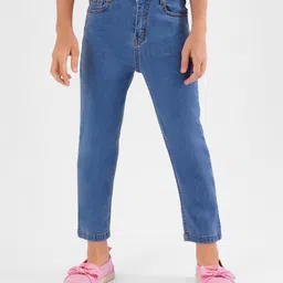 Primo Gino Ankle Length Mom Fit Mid Wash Jeans - Blue-picture-26