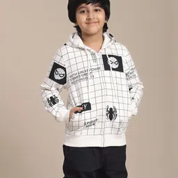 Kidsville Marvel Avengers Featuring Full Sleeves Spiderman Printed Hoodie - Off White-picture-24