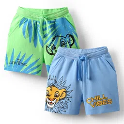 HoneyHap Disney Terry Knit Knee Length Shorts With Lion King Graphics Pack of 2 - Multicolor-picture-11