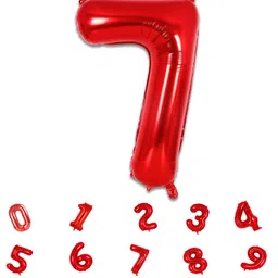 Decor Mantra 32 Inch Number Foil Balloon 7 For birthday Decorations Items-Red Color-Pack of 1-picture-18