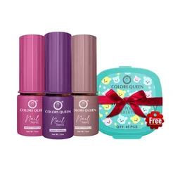 Colors Queen Set Of 4 Glossy Nail Paint - 13 ml Each With Remover Pads - 45 Pieces-picture-42