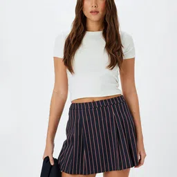 Koton Women Striped Casual Mini Skorts image 5