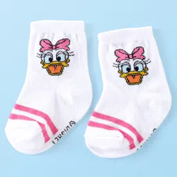 Cute Walk by Babyhug Antibacterial Ankle Length Socks Minnie Mouse Design Pack of 3- Multicolour image 4