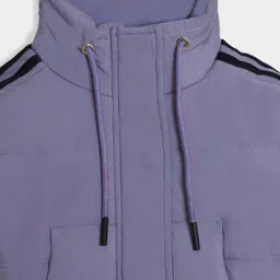 Mi Arcus Full Sleeeves Side Taped Jacket With Kangaroo Pockets - Lavender image 5