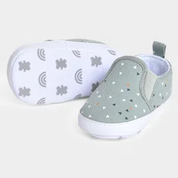 Mi Arcus Cotton Geometric Printed Booties - Green image 5