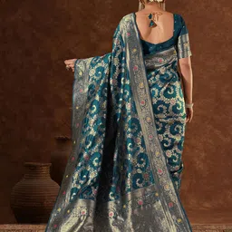 Mitera Woven Design Zari Banarasi Saree image 2