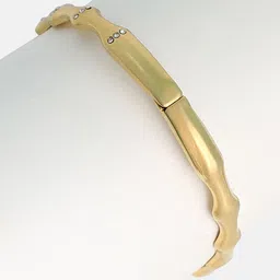 SOHI Gold-Plated Artificial Stones Studded The Bijou-Wave Bangle-Style Bracelet image 4