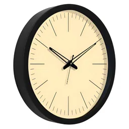 RANDOM Black & Yellow Printed Contemporary Wall Clock image 3