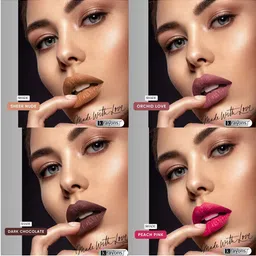 krayons Set Of 4 Velvet Kiss Non Transfer Liquid Lipstick - 3.5 ml - Shades: 05-06-07-08 image 5