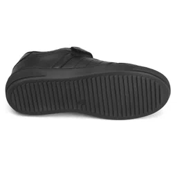 Pine Kids Velcro Closure Solid Color School Shoes - Black image 5