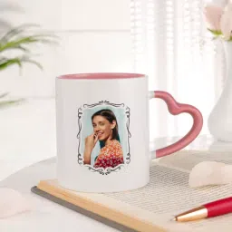 Queen Of Absolutely Everything Personalized Mug With Heart Handle image 2