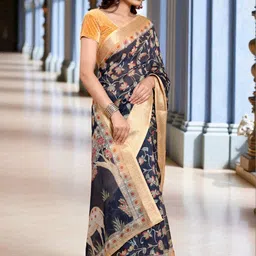 GULKEE FAB Floral Zari Saree image 4