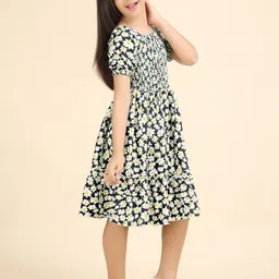 FIXOCRA Animal Print Puff Sleeve Fit & Flare Dress image 3