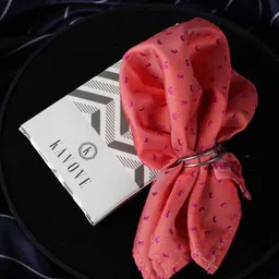 kavove KOVOVE Men Pink Abstract Printed Pocket Square image 1