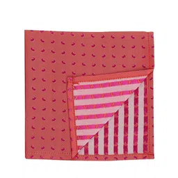 kavove KOVOVE Men Pink Abstract Printed Pocket Square image 5