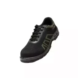 Hillson Hard Toe Safety Shoes PU Sole Low Ankle Green Breathable Flyknit Fabric Size UK 9, WF02 GREEN-image-68